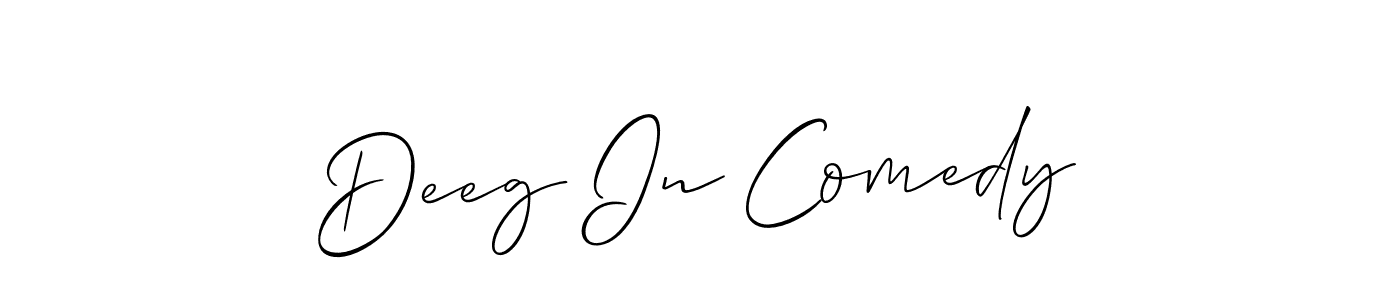 This is the best signature style for the Deeg In Comedy name. Also you like these signature font (Allison_Script). Mix name signature. Deeg In Comedy signature style 2 images and pictures png