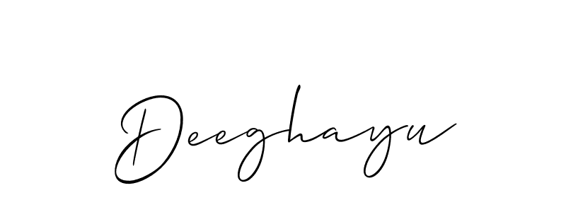 Also we have Deeghayu name is the best signature style. Create professional handwritten signature collection using Allison_Script autograph style. Deeghayu signature style 2 images and pictures png