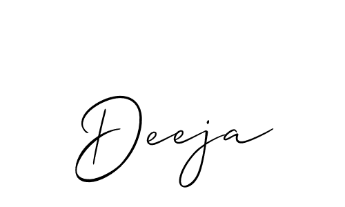 Make a beautiful signature design for name Deeja. With this signature (Allison_Script) style, you can create a handwritten signature for free. Deeja signature style 2 images and pictures png