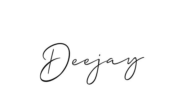 It looks lik you need a new signature style for name Deejay. Design unique handwritten (Allison_Script) signature with our free signature maker in just a few clicks. Deejay signature style 2 images and pictures png