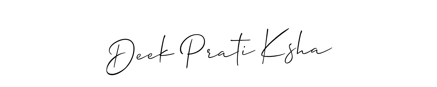 if you are searching for the best signature style for your name Deek Prati Ksha. so please give up your signature search. here we have designed multiple signature styles  using Allison_Script. Deek Prati Ksha signature style 2 images and pictures png