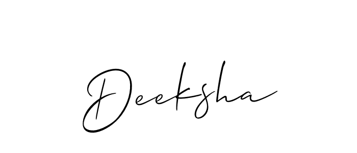 Similarly Allison_Script is the best handwritten signature design. Signature creator online .You can use it as an online autograph creator for name Deeksha. Deeksha signature style 2 images and pictures png