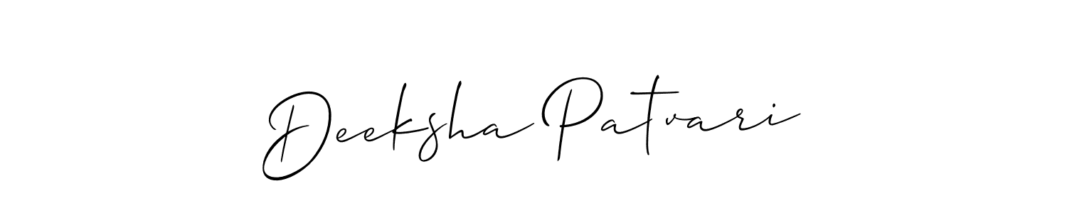Make a beautiful signature design for name Deeksha Patvari. Use this online signature maker to create a handwritten signature for free. Deeksha Patvari signature style 2 images and pictures png