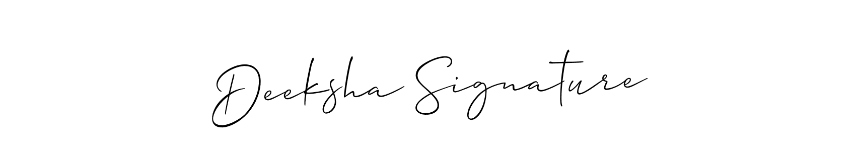 How to Draw Deeksha Signature signature style? Allison_Script is a latest design signature styles for name Deeksha Signature. Deeksha Signature signature style 2 images and pictures png