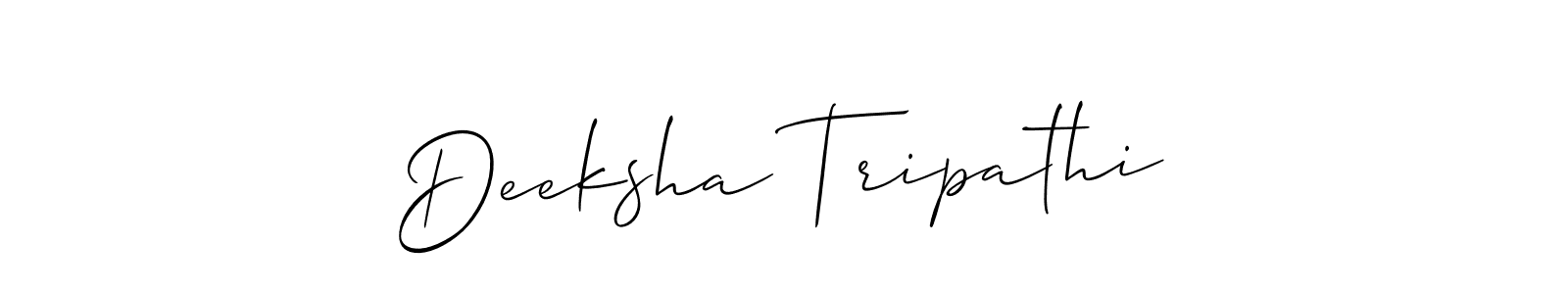 Make a beautiful signature design for name Deeksha Tripathi. With this signature (Allison_Script) style, you can create a handwritten signature for free. Deeksha Tripathi signature style 2 images and pictures png