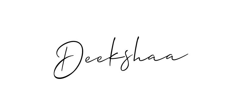Similarly Allison_Script is the best handwritten signature design. Signature creator online .You can use it as an online autograph creator for name Deekshaa. Deekshaa signature style 2 images and pictures png