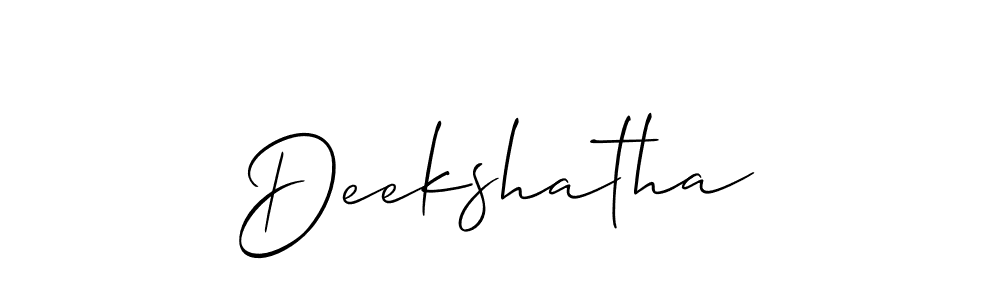 How to make Deekshatha name signature. Use Allison_Script style for creating short signs online. This is the latest handwritten sign. Deekshatha signature style 2 images and pictures png