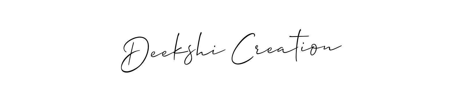 Make a beautiful signature design for name Deekshi Creation. Use this online signature maker to create a handwritten signature for free. Deekshi Creation signature style 2 images and pictures png