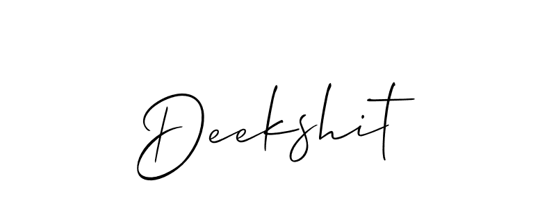 The best way (Allison_Script) to make a short signature is to pick only two or three words in your name. The name Deekshit include a total of six letters. For converting this name. Deekshit signature style 2 images and pictures png