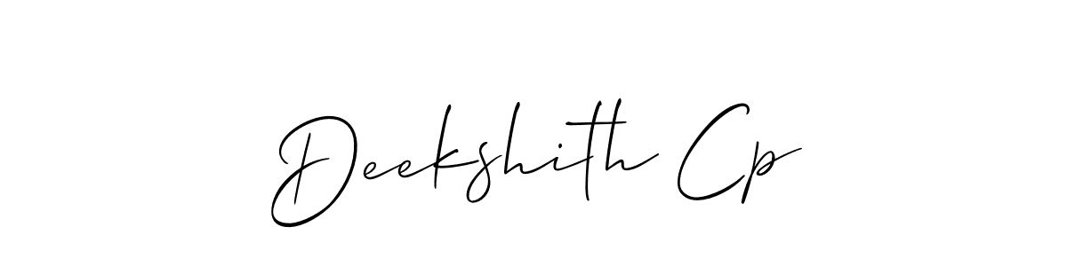 Deekshith Cp stylish signature style. Best Handwritten Sign (Allison_Script) for my name. Handwritten Signature Collection Ideas for my name Deekshith Cp. Deekshith Cp signature style 2 images and pictures png