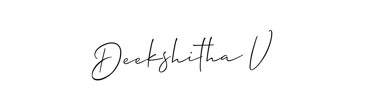 Here are the top 10 professional signature styles for the name Deekshitha V. These are the best autograph styles you can use for your name. Deekshitha V signature style 2 images and pictures png