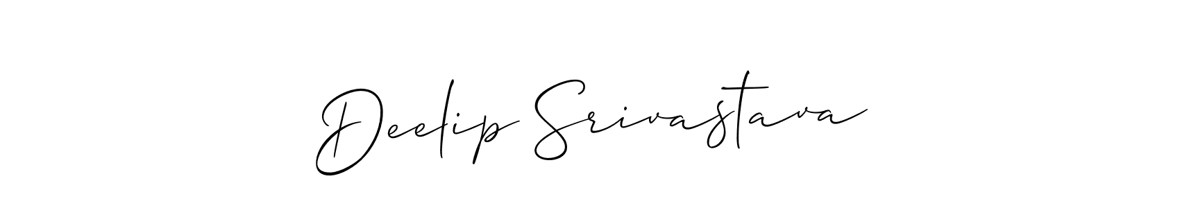 You should practise on your own different ways (Allison_Script) to write your name (Deelip Srivastava) in signature. don't let someone else do it for you. Deelip Srivastava signature style 2 images and pictures png