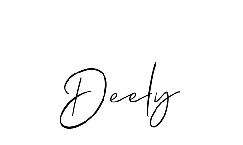 How to make Deely signature? Allison_Script is a professional autograph style. Create handwritten signature for Deely name. Deely signature style 2 images and pictures png