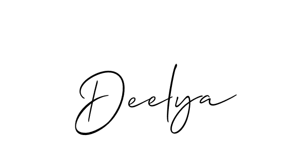 How to make Deelya name signature. Use Allison_Script style for creating short signs online. This is the latest handwritten sign. Deelya signature style 2 images and pictures png