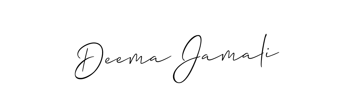 Make a short Deema Jamali signature style. Manage your documents anywhere anytime using Allison_Script. Create and add eSignatures, submit forms, share and send files easily. Deema Jamali signature style 2 images and pictures png