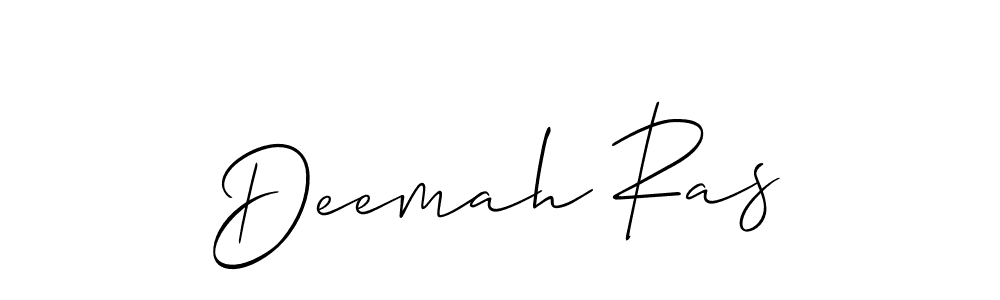 How to make Deemah Ras name signature. Use Allison_Script style for creating short signs online. This is the latest handwritten sign. Deemah Ras signature style 2 images and pictures png