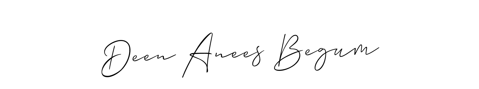 Once you've used our free online signature maker to create your best signature Allison_Script style, it's time to enjoy all of the benefits that Deen Anees Begum name signing documents. Deen Anees Begum signature style 2 images and pictures png