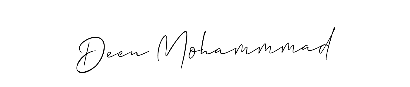 Design your own signature with our free online signature maker. With this signature software, you can create a handwritten (Allison_Script) signature for name Deen Mohammmad. Deen Mohammmad signature style 2 images and pictures png