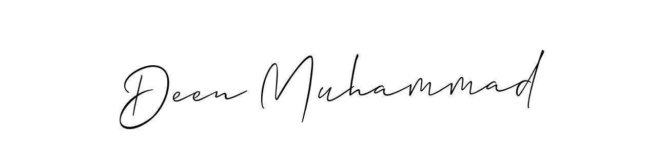 How to make Deen Muhammad name signature. Use Allison_Script style for creating short signs online. This is the latest handwritten sign. Deen Muhammad signature style 2 images and pictures png