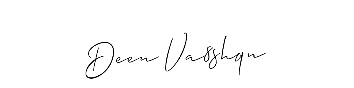 Use a signature maker to create a handwritten signature online. With this signature software, you can design (Allison_Script) your own signature for name Deen Va8shqn. Deen Va8shqn signature style 2 images and pictures png