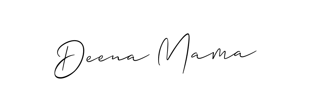How to make Deena Mama name signature. Use Allison_Script style for creating short signs online. This is the latest handwritten sign. Deena Mama signature style 2 images and pictures png