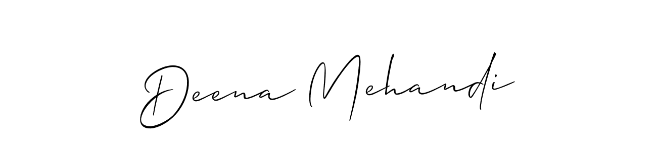 Make a beautiful signature design for name Deena Mehandi. With this signature (Allison_Script) style, you can create a handwritten signature for free. Deena Mehandi signature style 2 images and pictures png
