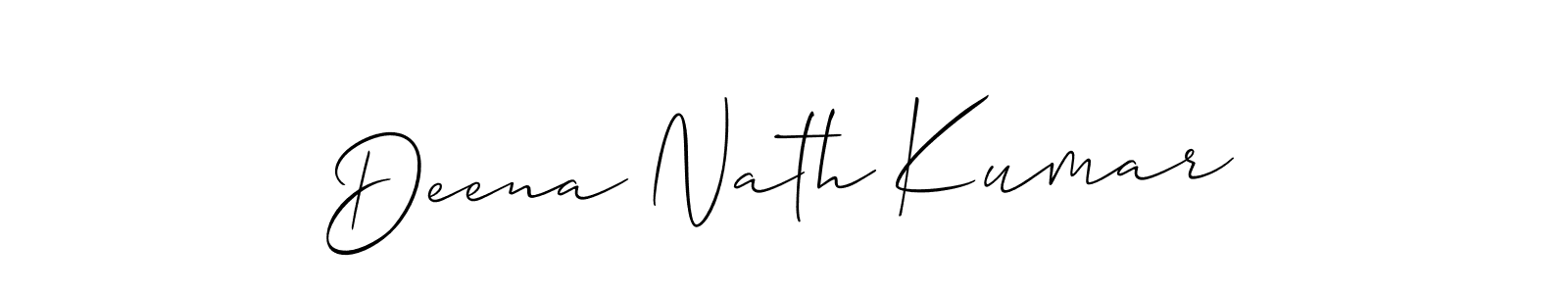 How to make Deena Nath Kumar name signature. Use Allison_Script style for creating short signs online. This is the latest handwritten sign. Deena Nath Kumar signature style 2 images and pictures png