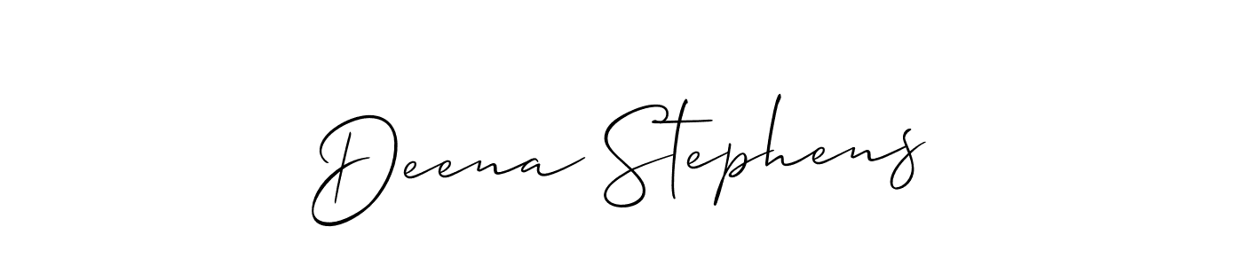 How to make Deena Stephens name signature. Use Allison_Script style for creating short signs online. This is the latest handwritten sign. Deena Stephens signature style 2 images and pictures png