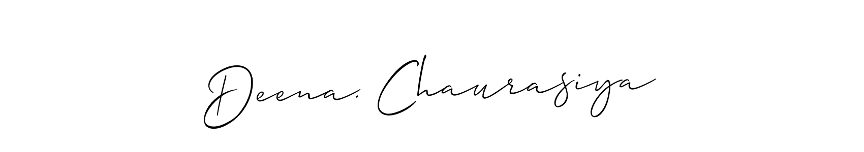 It looks lik you need a new signature style for name Deena. Chaurasiya. Design unique handwritten (Allison_Script) signature with our free signature maker in just a few clicks. Deena. Chaurasiya signature style 2 images and pictures png