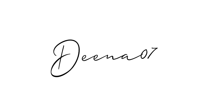 Make a short Deena07 signature style. Manage your documents anywhere anytime using Allison_Script. Create and add eSignatures, submit forms, share and send files easily. Deena07 signature style 2 images and pictures png