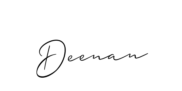 Also we have Deenan name is the best signature style. Create professional handwritten signature collection using Allison_Script autograph style. Deenan signature style 2 images and pictures png