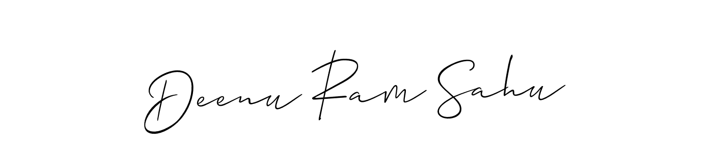 It looks lik you need a new signature style for name Deenu Ram Sahu. Design unique handwritten (Allison_Script) signature with our free signature maker in just a few clicks. Deenu Ram Sahu signature style 2 images and pictures png