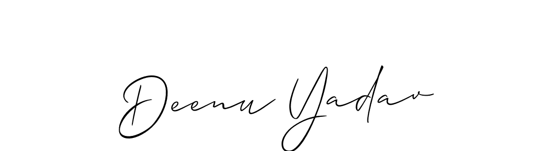 Create a beautiful signature design for name Deenu Yadav. With this signature (Allison_Script) fonts, you can make a handwritten signature for free. Deenu Yadav signature style 2 images and pictures png