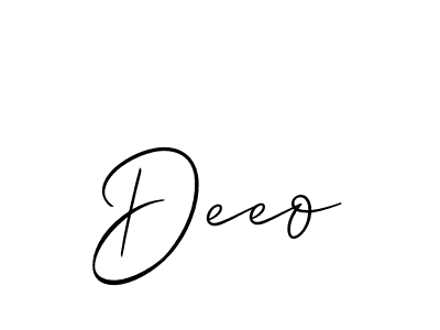 You should practise on your own different ways (Allison_Script) to write your name (Deeo) in signature. don't let someone else do it for you. Deeo signature style 2 images and pictures png