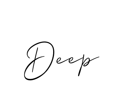 Design your own signature with our free online signature maker. With this signature software, you can create a handwritten (Allison_Script) signature for name Deep. Deep signature style 2 images and pictures png