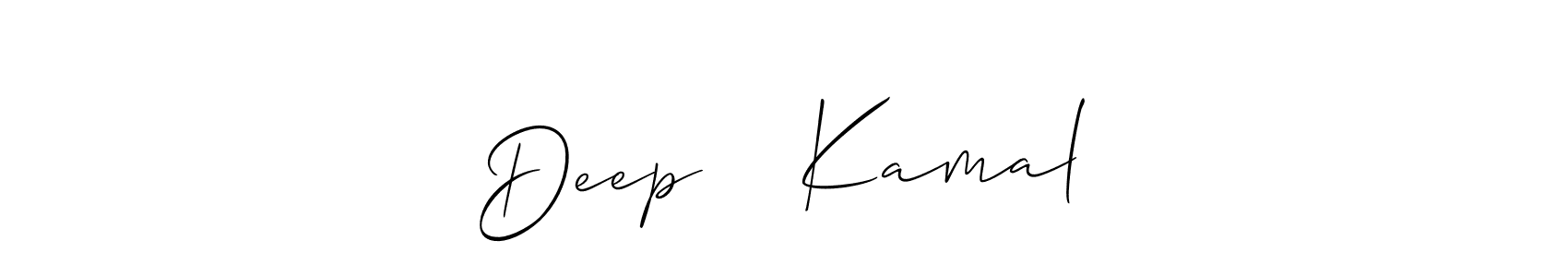 The best way (Allison_Script) to make a short signature is to pick only two or three words in your name. The name Deep ❤️ Kamal include a total of six letters. For converting this name. Deep ❤️ Kamal signature style 2 images and pictures png