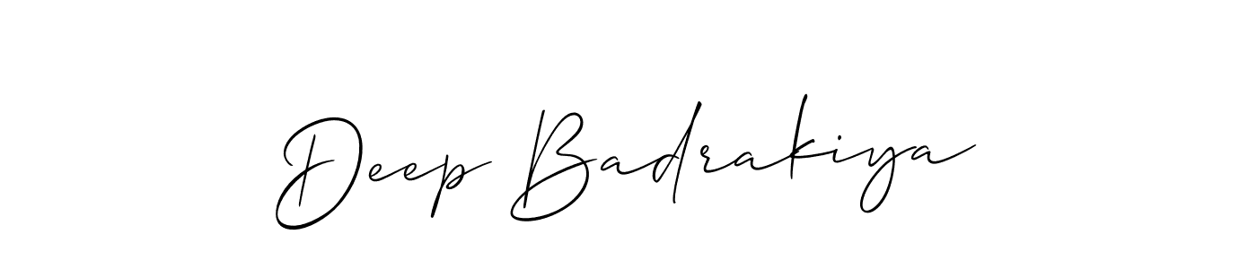 Deep Badrakiya stylish signature style. Best Handwritten Sign (Allison_Script) for my name. Handwritten Signature Collection Ideas for my name Deep Badrakiya. Deep Badrakiya signature style 2 images and pictures png