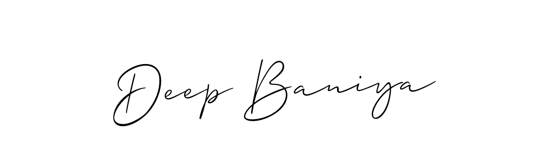 Best and Professional Signature Style for Deep Baniya. Allison_Script Best Signature Style Collection. Deep Baniya signature style 2 images and pictures png