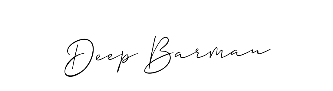 It looks lik you need a new signature style for name Deep Barman. Design unique handwritten (Allison_Script) signature with our free signature maker in just a few clicks. Deep Barman signature style 2 images and pictures png