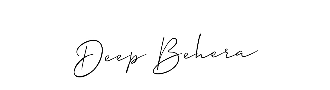 How to make Deep Behera signature? Allison_Script is a professional autograph style. Create handwritten signature for Deep Behera name. Deep Behera signature style 2 images and pictures png