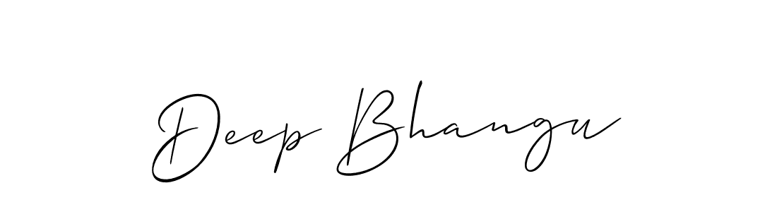 Deep Bhangu stylish signature style. Best Handwritten Sign (Allison_Script) for my name. Handwritten Signature Collection Ideas for my name Deep Bhangu. Deep Bhangu signature style 2 images and pictures png