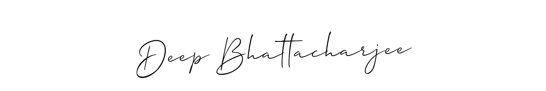 Use a signature maker to create a handwritten signature online. With this signature software, you can design (Allison_Script) your own signature for name Deep Bhattacharjee. Deep Bhattacharjee signature style 2 images and pictures png