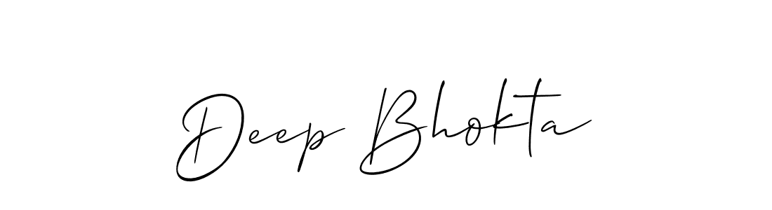 Design your own signature with our free online signature maker. With this signature software, you can create a handwritten (Allison_Script) signature for name Deep Bhokta. Deep Bhokta signature style 2 images and pictures png