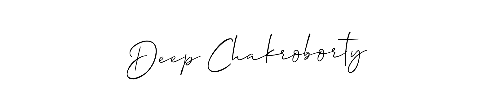 How to make Deep Chakroborty name signature. Use Allison_Script style for creating short signs online. This is the latest handwritten sign. Deep Chakroborty signature style 2 images and pictures png