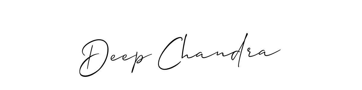 How to make Deep Chandra name signature. Use Allison_Script style for creating short signs online. This is the latest handwritten sign. Deep Chandra signature style 2 images and pictures png