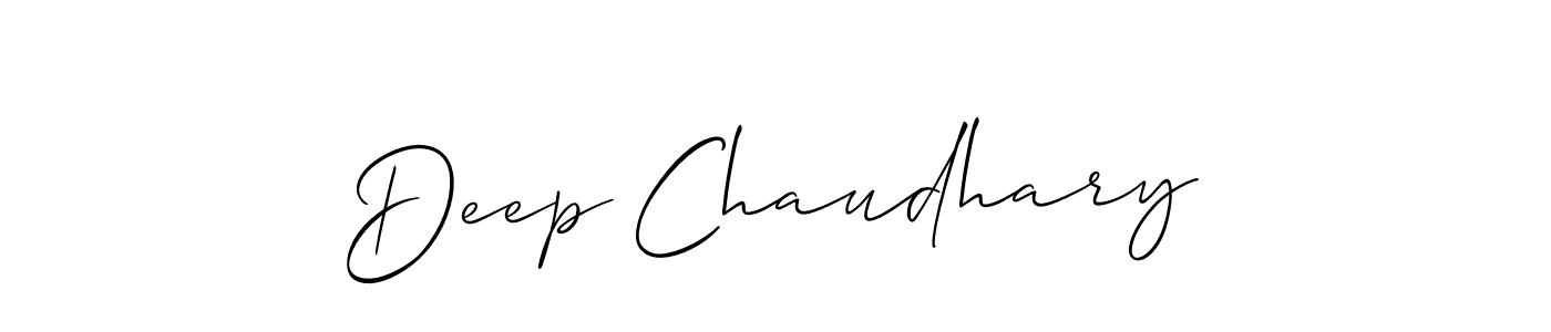 Use a signature maker to create a handwritten signature online. With this signature software, you can design (Allison_Script) your own signature for name Deep Chaudhary. Deep Chaudhary signature style 2 images and pictures png
