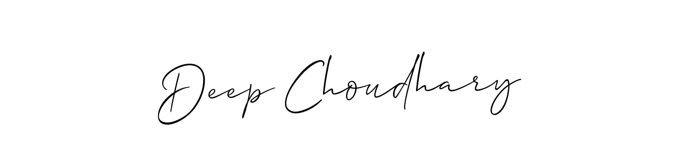 Make a beautiful signature design for name Deep Choudhary. With this signature (Allison_Script) style, you can create a handwritten signature for free. Deep Choudhary signature style 2 images and pictures png