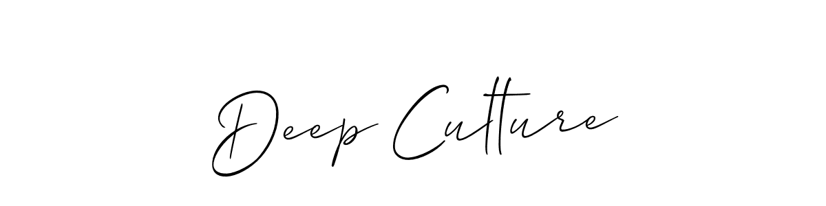 How to make Deep Culture name signature. Use Allison_Script style for creating short signs online. This is the latest handwritten sign. Deep Culture signature style 2 images and pictures png