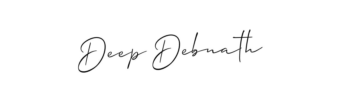 Deep Debnath stylish signature style. Best Handwritten Sign (Allison_Script) for my name. Handwritten Signature Collection Ideas for my name Deep Debnath. Deep Debnath signature style 2 images and pictures png