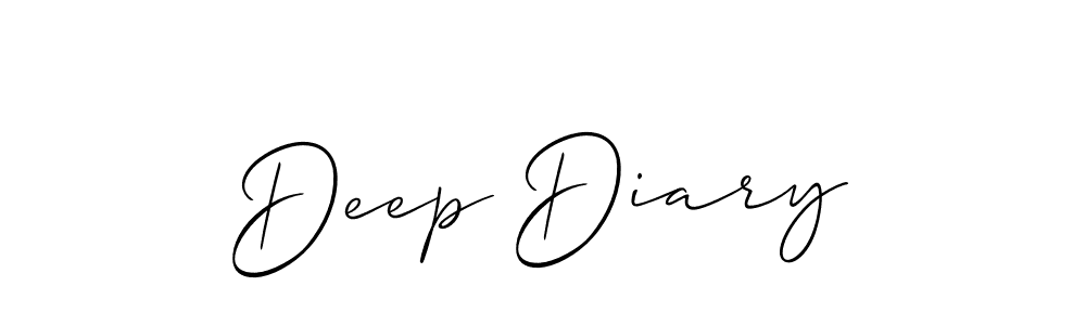 Create a beautiful signature design for name Deep Diary. With this signature (Allison_Script) fonts, you can make a handwritten signature for free. Deep Diary signature style 2 images and pictures png